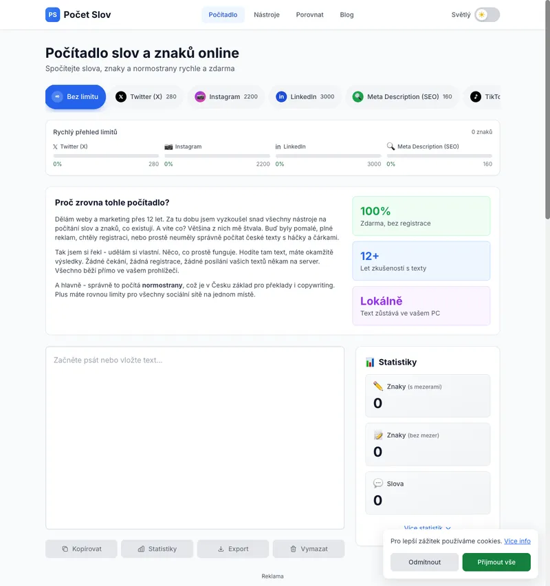 Počet slov
